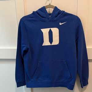 Nike Kids Duke Devils Royal Blue Hoodie with White Logo size Large